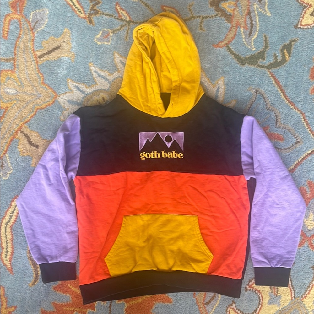 Colorful Hoodie with Goth Babe Logo